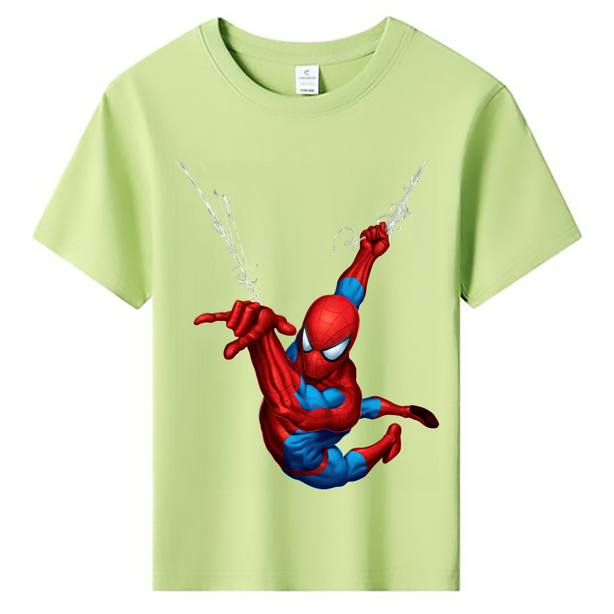 （画像用） Spider Man スパイダーマン 綿100％キッズTシャツ（フロントプリント）